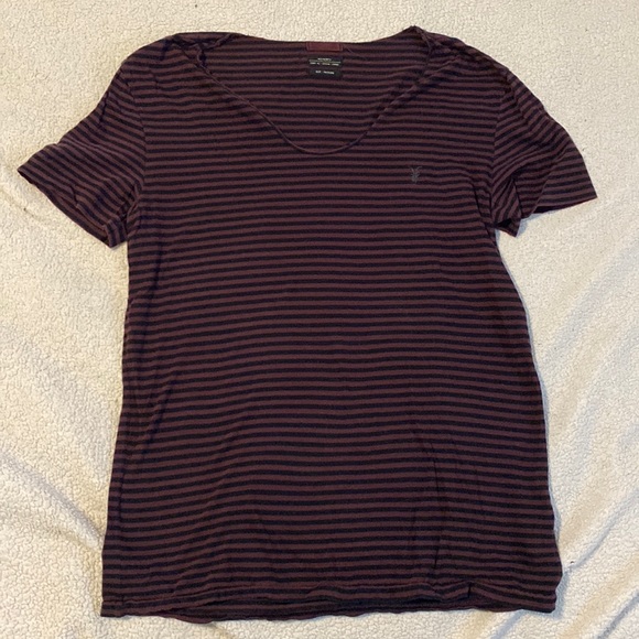 All Saints Striped Tee - Picture 1 of 2